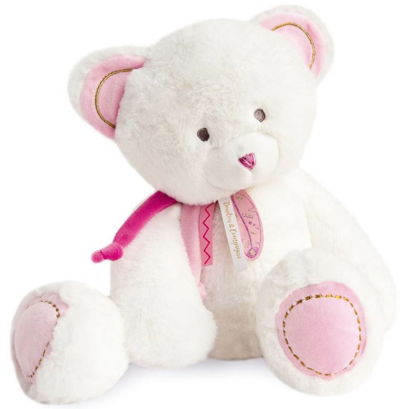 Peluche Ours rose Attrape-rêves (40 cm) Doudou et Compagnie