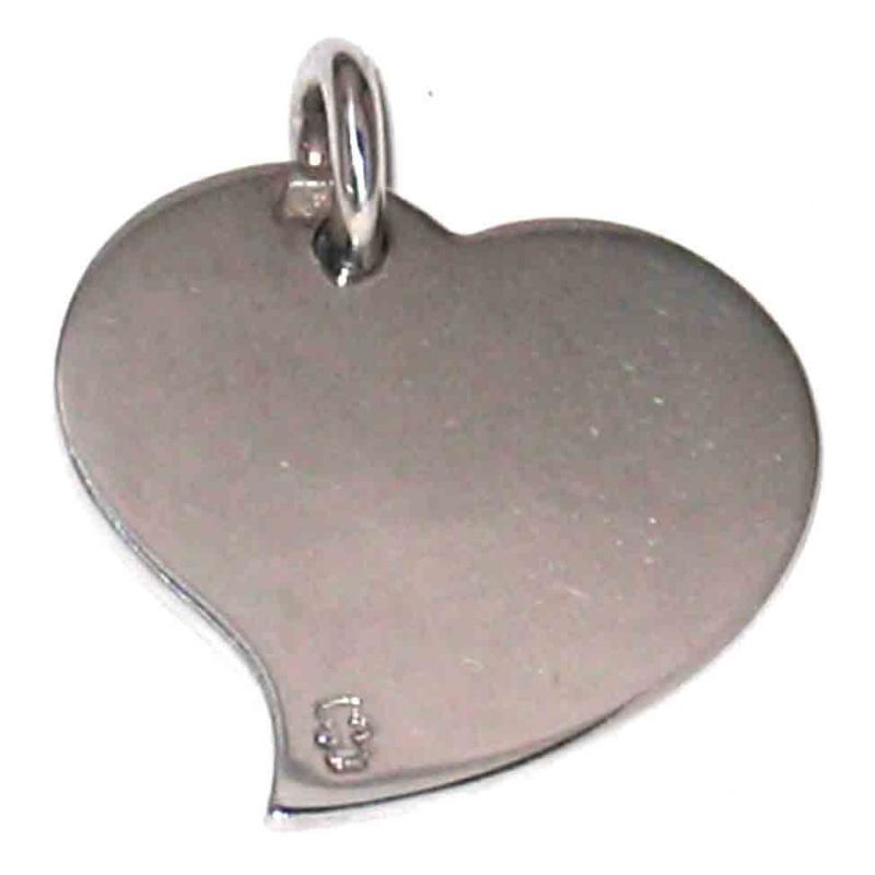 Pendentif coeur (or blanc 750°) Loupidou