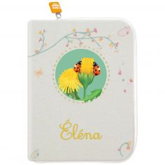 Protège carnet de santé Coccinelle Pissenlit (personnalisable) - L'oiseau bateau