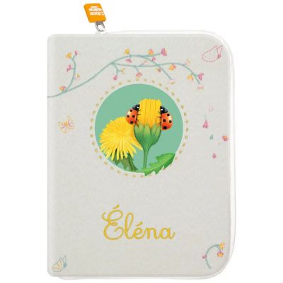 Protège carnet de santé Coccinelle Pissenlit (personnalisable)
