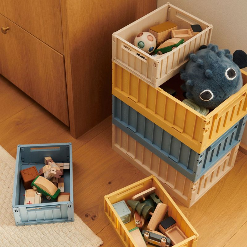 Lot de 2 caisses de rangement Weston M Beach Blue Liewood Ambiance 4