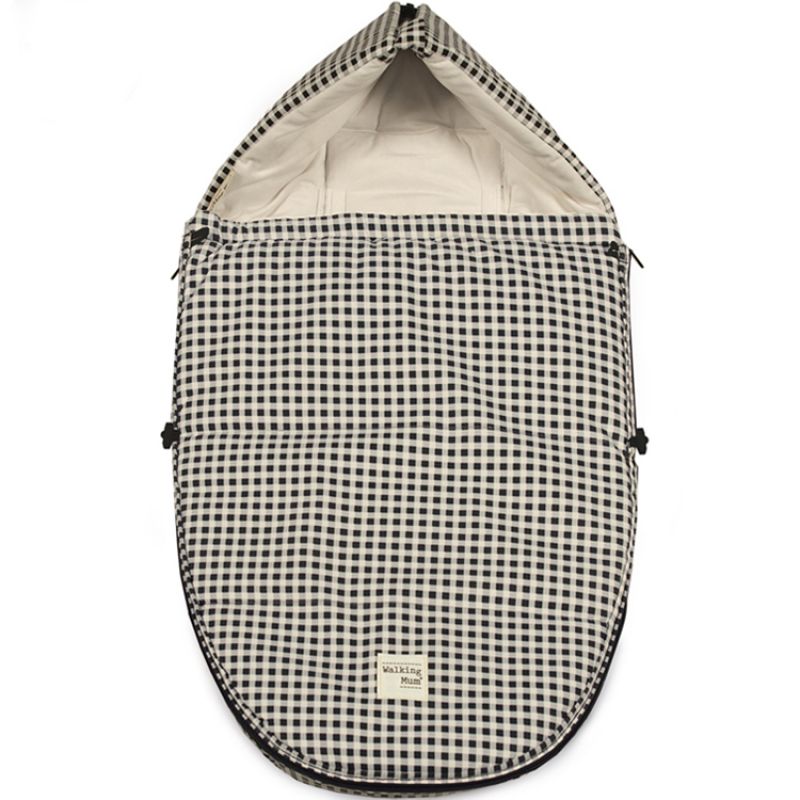 Nid d'ange mi-saison groupe 0 I Love Vichy noir (80 cm) Walking Mum