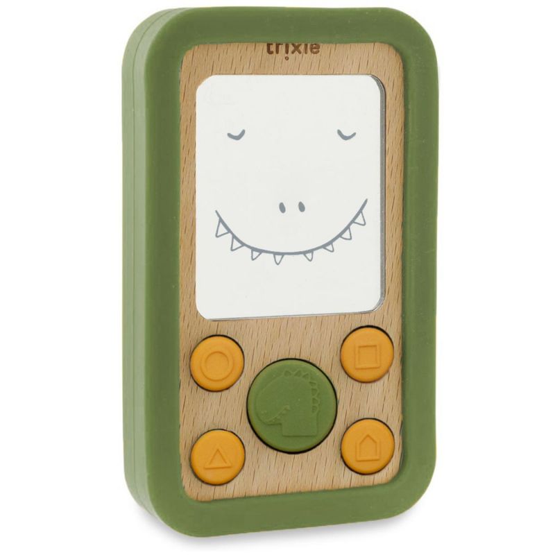 Jouet d'activités téléphone en silicone et bois Mr. Dino Trixie Produit 1