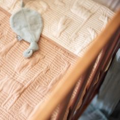 Couverture en coton Jungle Jambo Biscuit-Oatmeal (100 x 150 cm)