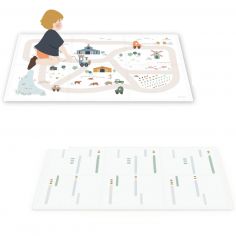 Tapis de jeu réversible 2 en 1 EEVAA Farm (120 x 180 cm) - Play&Go