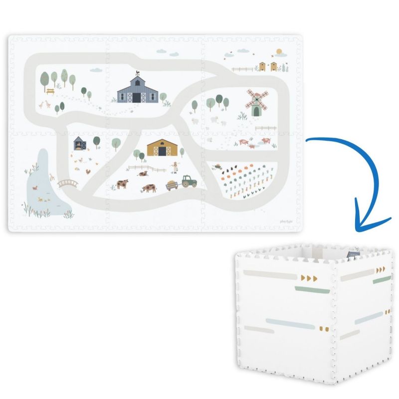 Tapis puzzle 3 en 1 Tiloo Farm (120 x 180 cm) Play&Go Produit 1