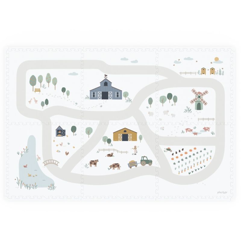 Tapis de jeu réversible 2 en 1 EEVAA Farm (120 x 180 cm) Play&Go Produit 4