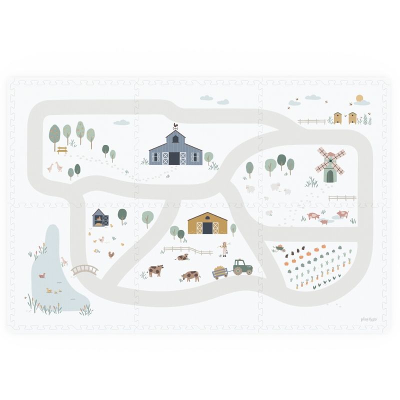 Tapis de jeu réversible 2 en 1 TilooFarm (120 x 180 cm) Play&Go Produit 4