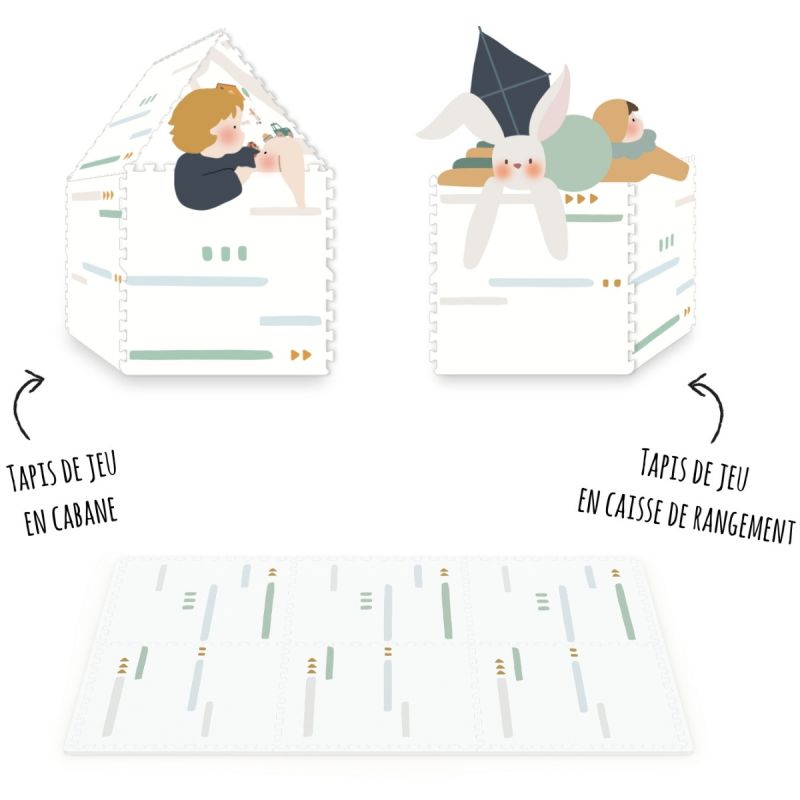 Tapis puzzle 3 en 1 Tiloo Farm (120 x 180 cm) Play&Go Produit 6