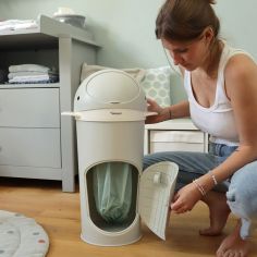 Poubelle à couches Baleine Gris clair