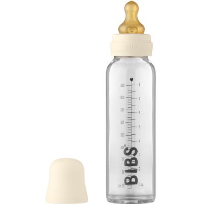 Biberon anti-coliques en verre Ivory (225 ml)  par BIBS