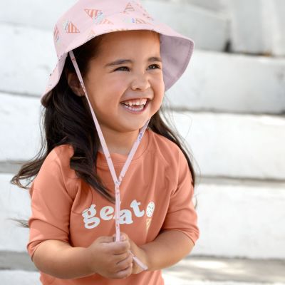 Chapeau réversible anti-UV Ice Cream rose pâle (7-12 mois)
