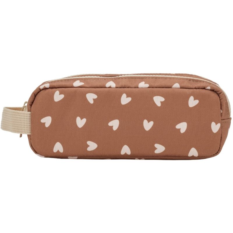 Trousse double compartiment Cœurs Beige Atelier Wagram Produit 1