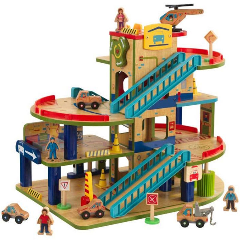 Garage en bois avec station de lavage Wash'n'Go KidKraft