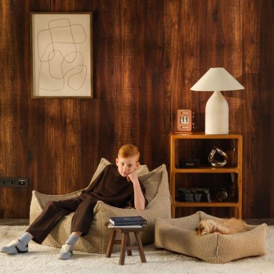Fauteuil Club Teen Biscuit molletonné