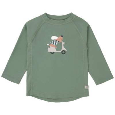 T-shirt anti-UV manches longues Scooter et Chien vert (13-18 mois)