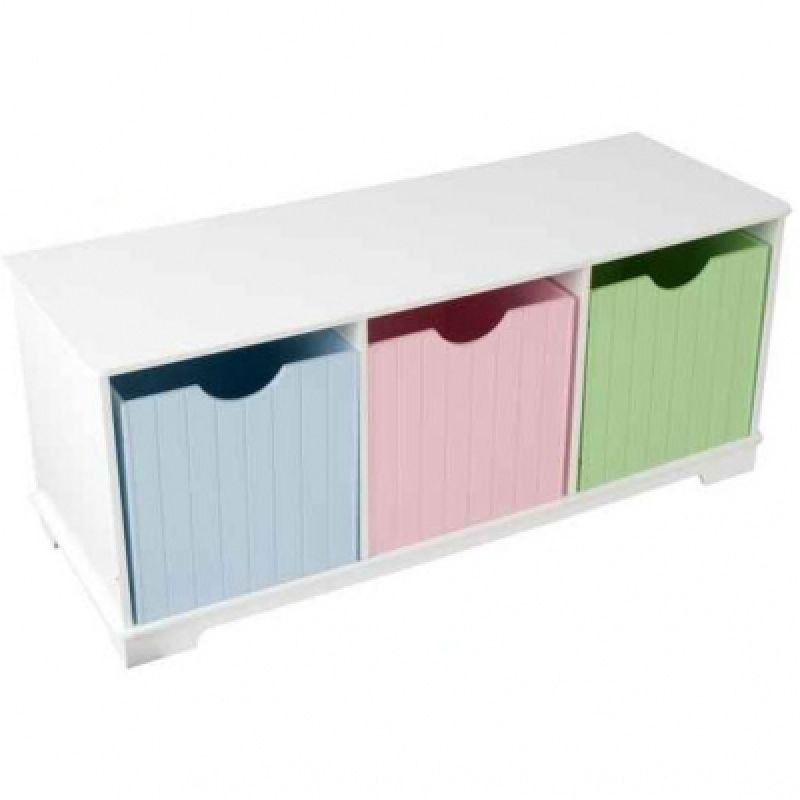Meuble de rangement banc Nantucket pastel KidKraft
