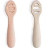 Lot de 2 cuillères d'apprentissage Blush/Shifting Sand - Mushie