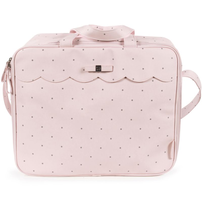 Valise de maternité Chelsea en skaï rose Pasito a pasito