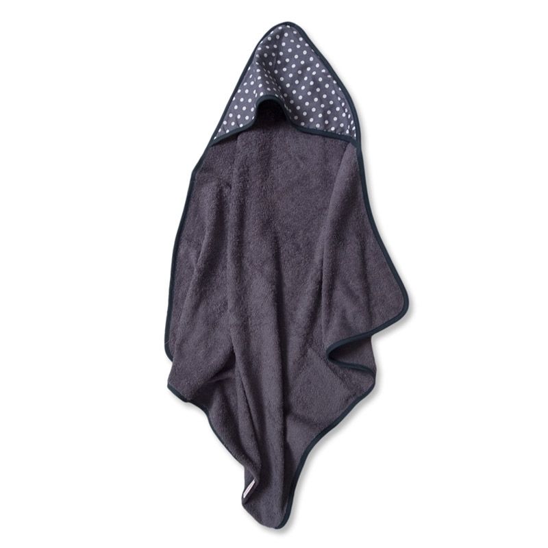 Cape de bain anthracite à pois (70 x 80 cm) Cottonbaby