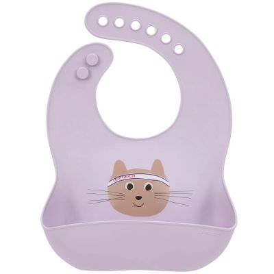 Bavoir en silicone avec poche Tiny Team Chat Lässig 