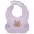Variation Lilas, marron du produit Bavoir en silicone avec poche Tiny Team Chat de la marque Lässig 
