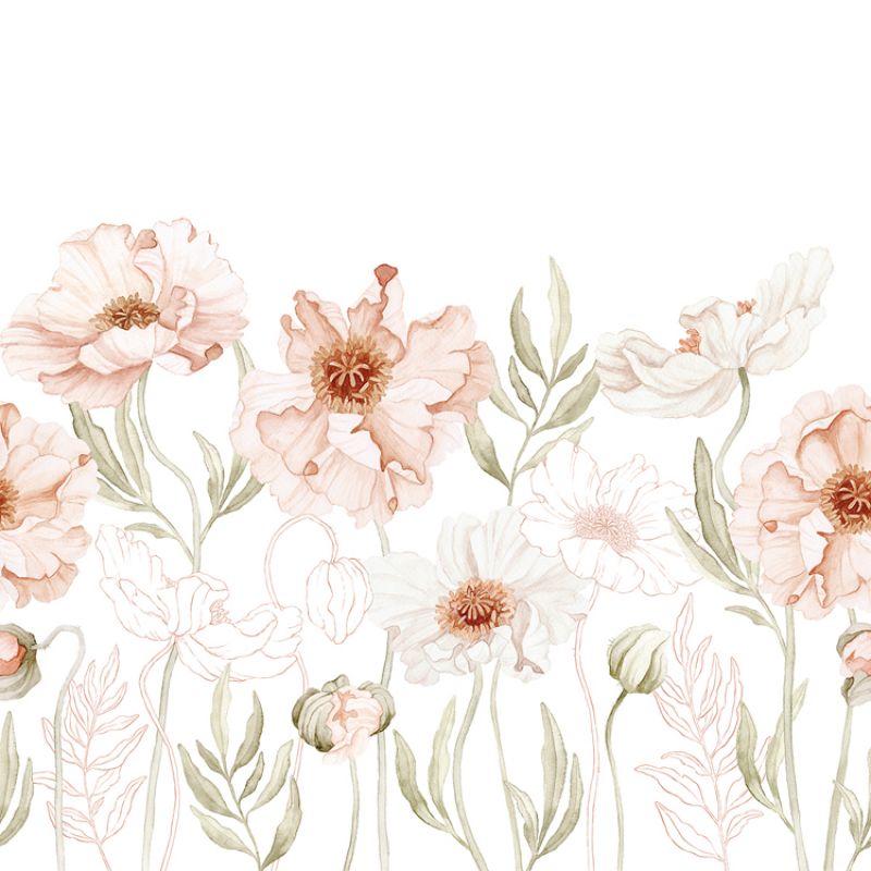 Fresque murale Everlasting Poppies (200 x 248 cm) Lilipinso