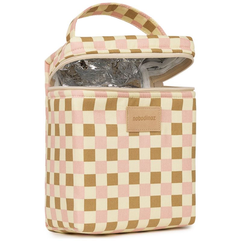 Sac isotherme pour biberon et déjeuner Yellow pink mosaic Hyde Park (4 L) Nobodinoz Produit 3