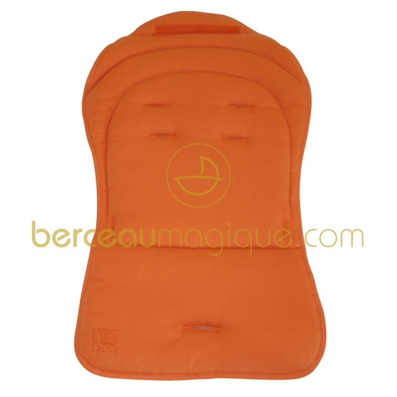 Assise Whizz réversible orange pour poussette Whizz Red Castle
