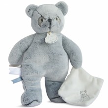 Peluche avec doudou panda gris (25 cm)  par Doudou et Compagnie