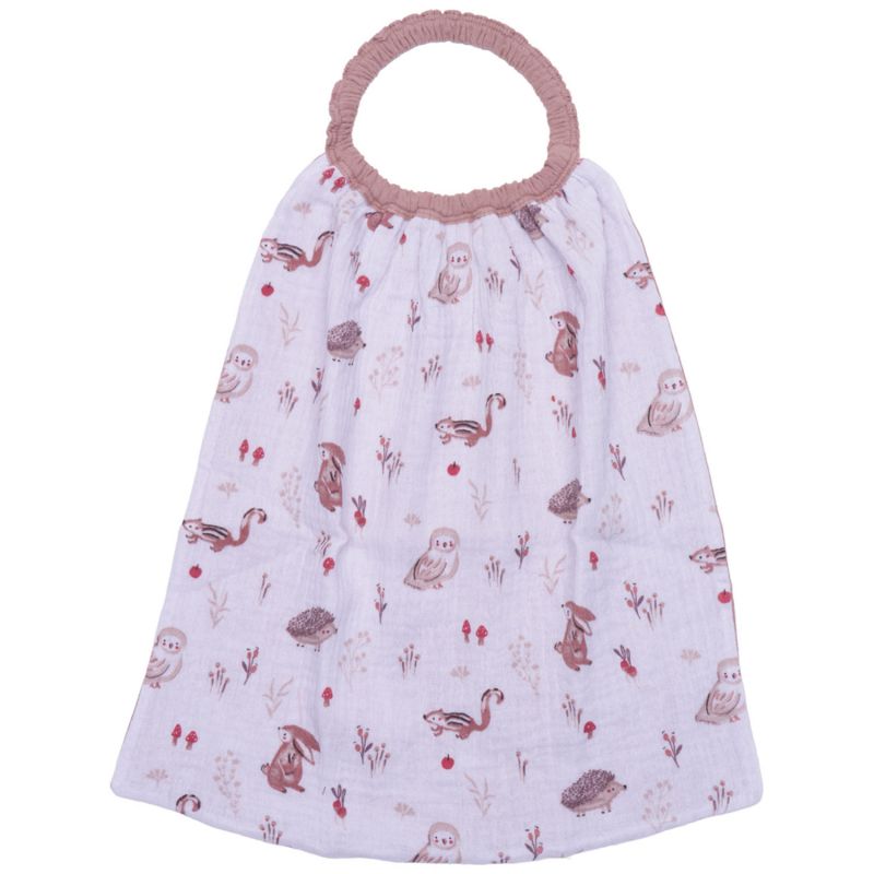 Serviette élastiquée en double gaze imprimée clairière et Mocha BB & Co Produit 1