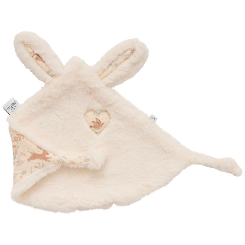 Doudou lapin petit cœur jardin enchanté et fausse fourrure ivoire BB & Co Produit 1