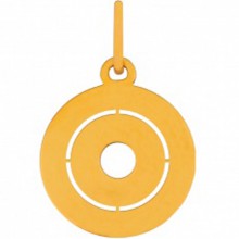Mini médaille oeil rond ajouré 10 mm (or jaune 750°)  par Yade