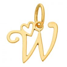 Pendentif initiale W (or jaune 750°)  par Berceau magique bijoux