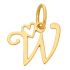 Pendentif initiale W (or jaune 750°) - Berceau magique bijoux