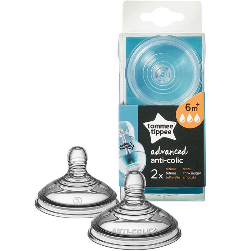 Tétines Anti-colique avancé débit rapide (lot de 2) Tommee Tippee