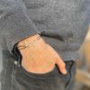 Bracelet cordon coton ciré Prénom argent (personnalisable)  par Padam Padam