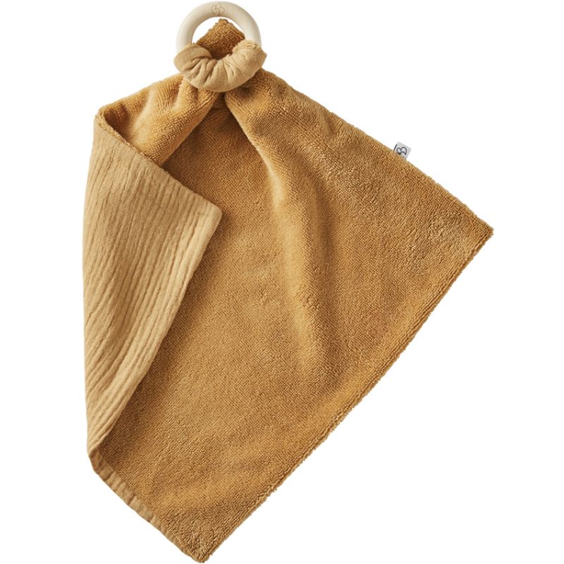 Doudou plat avec anneau de dentition noisette (35 x 35 cm) BB & Co