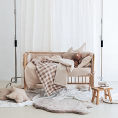 Couverture polaire Vichy Caramel (110 x 80 cm)