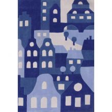 Tapis Amsterdam bleu (110 x 160 cm)   par AFKliving