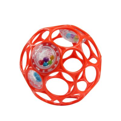Balle hochet sensoriel rouge
