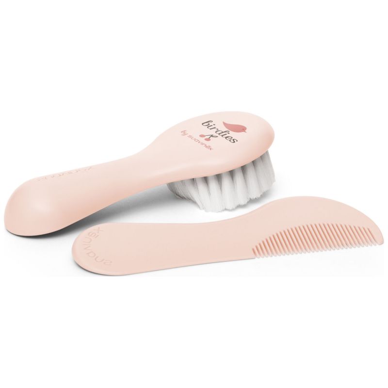 Brosse et peigne Birdies Rose Suavinex Produit 1