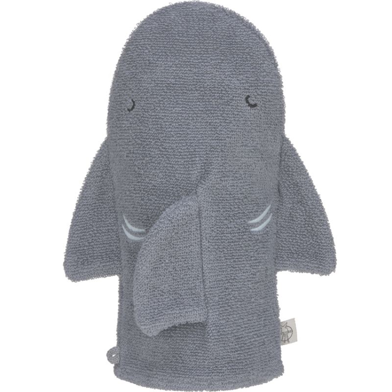 Gant de toilette en coton bio Requin Lässig