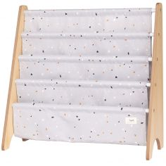 Bibliothèque en tissu recyclé Terrazzo gris clair - Reconditionné - 3 sprouts