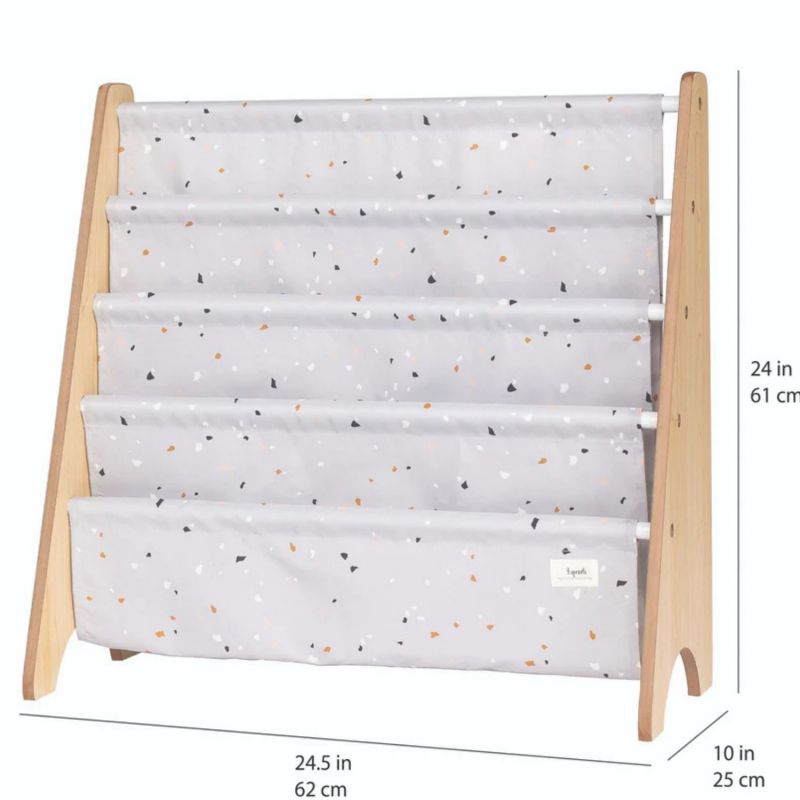 Bibliothèque en tissu recyclé Terrazzo gris clair - Reconditionné 3 sprouts Produit 3