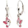 Boucles d'oreilles dormeuses Poussin (argent 925) Baby bijoux Produit 1