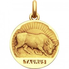 Médaille signe Taureau (or jaune 750°)  par Becker