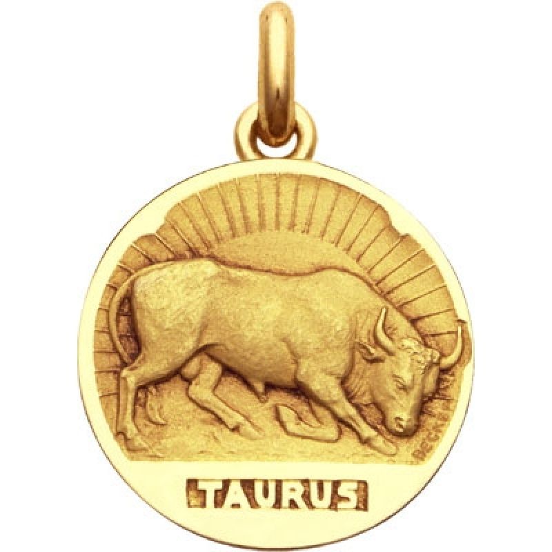 Médaille signe Taureau (or jaune 750°) Becker