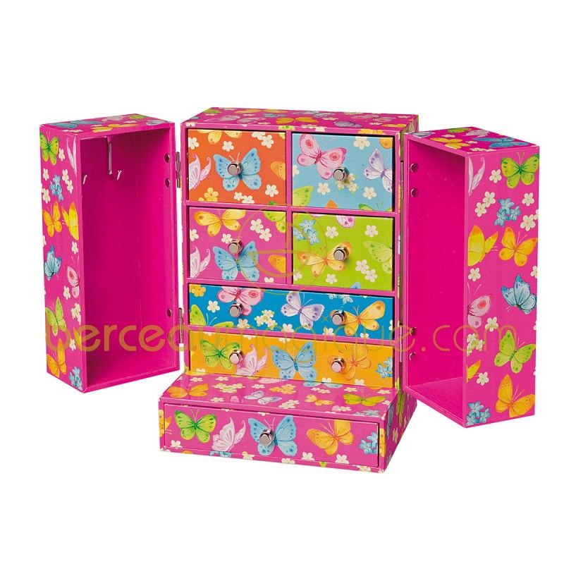 Armoire papillons pink Trousselier