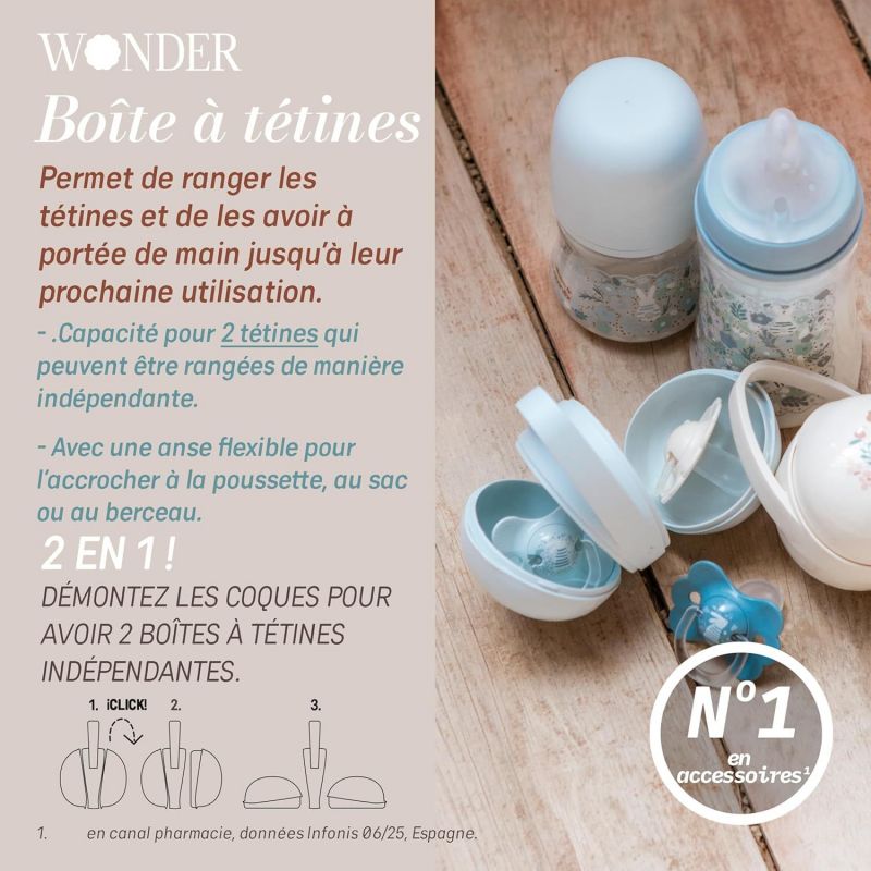 Range-sucette duo Wonderland Liberty beige Suavinex Produit 5